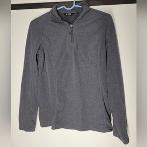 EMS Quarter-Zip Grey V-Neck Sweater